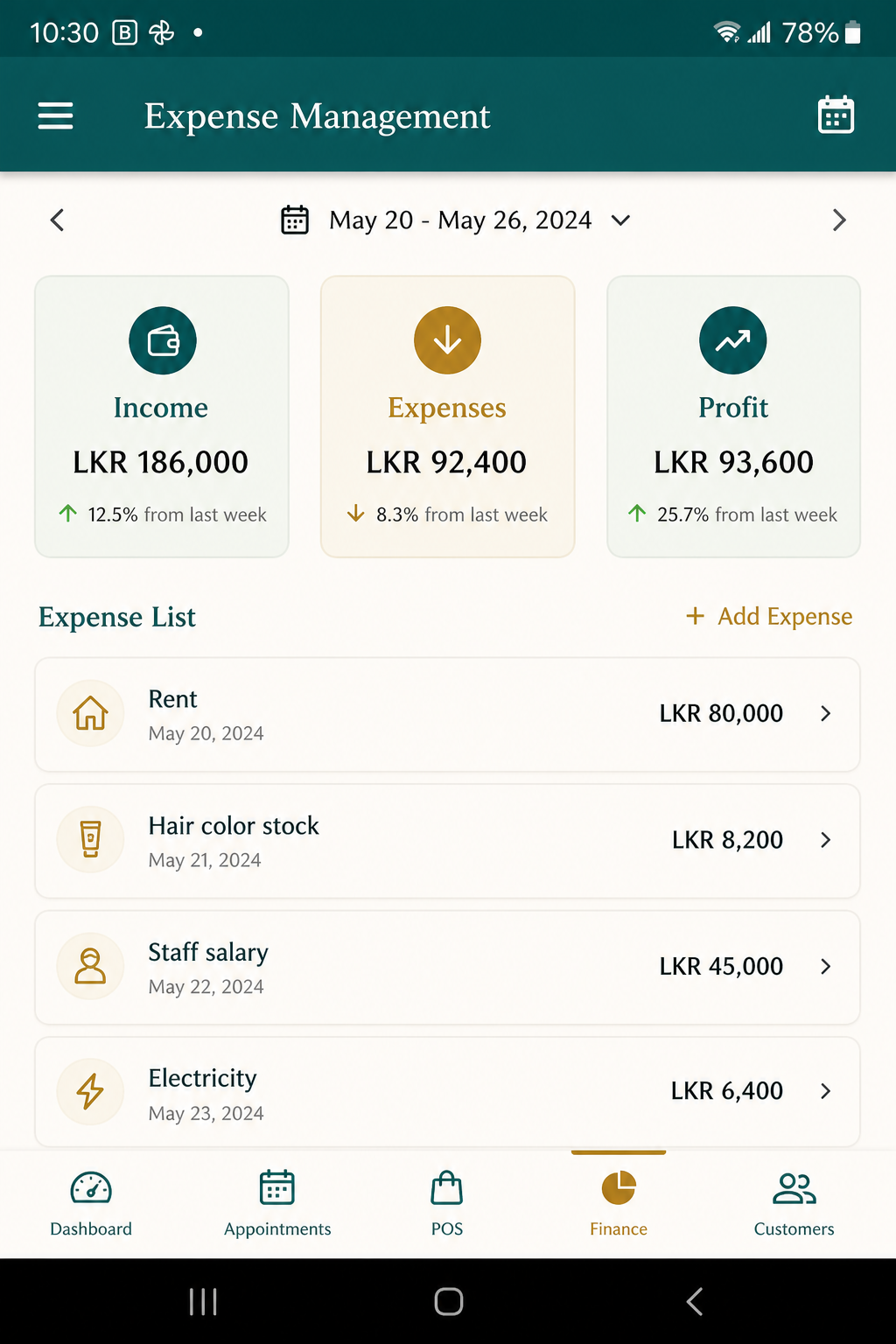 Expenses & P&L in the owner app